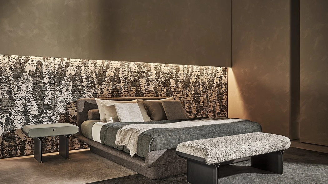 Letto in tessuto Lilas Bed di Gallotti&Radice