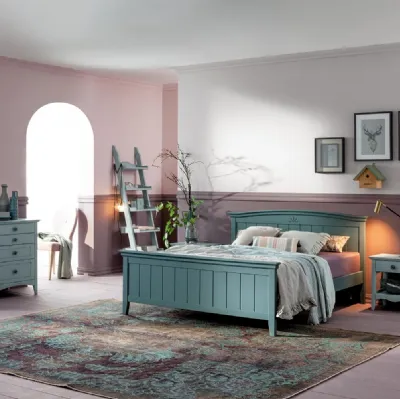 Letto in legno laccato color carta da zucchero Romantic Morfeo di Callesella