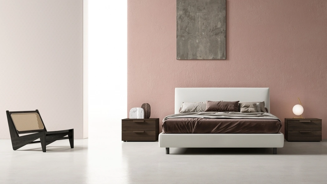 Letto in tessuto con estiera Luk Small di Zalf