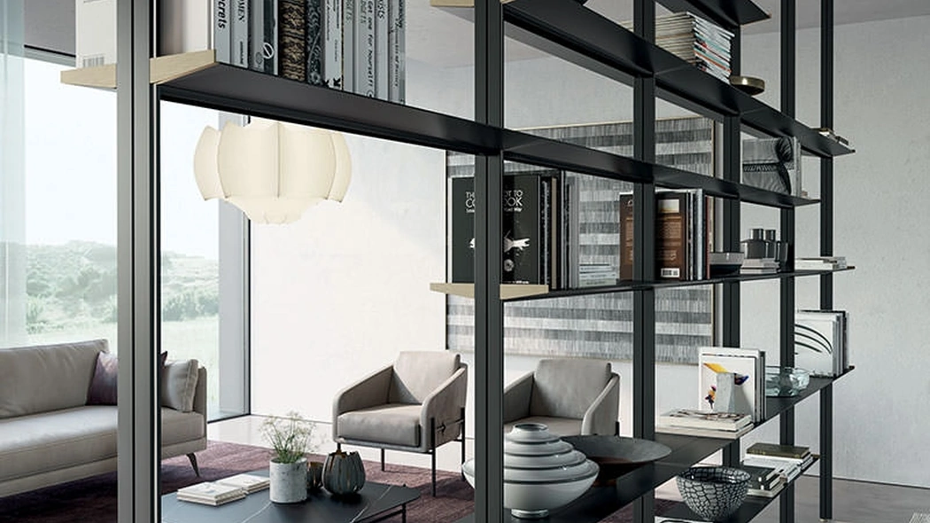 Libreria modulare bifacciale Bamboo di Dall'Agnese