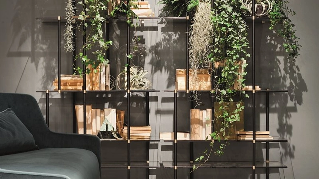 Libreria in metallo e vetro Drizzle di Gallotti&Radice
