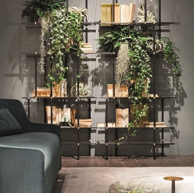 Libreria in metallo e vetro Drizzle di Gallotti&Radice