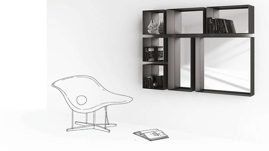 Libreria componibile sospesa Barra - Tasto di Minotti Italia