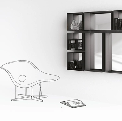 Libreria componibile sospesa Barra - Tasto di Minotti Italia
