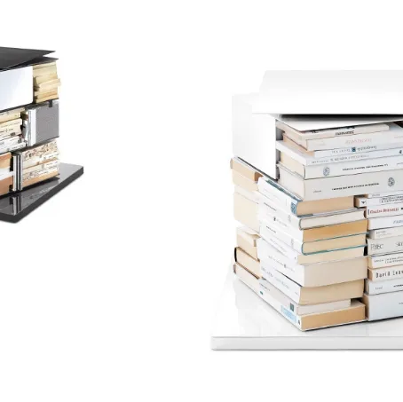 Libreria bianca e nera Ptolomeo x4 Short di Opinion Ciatti