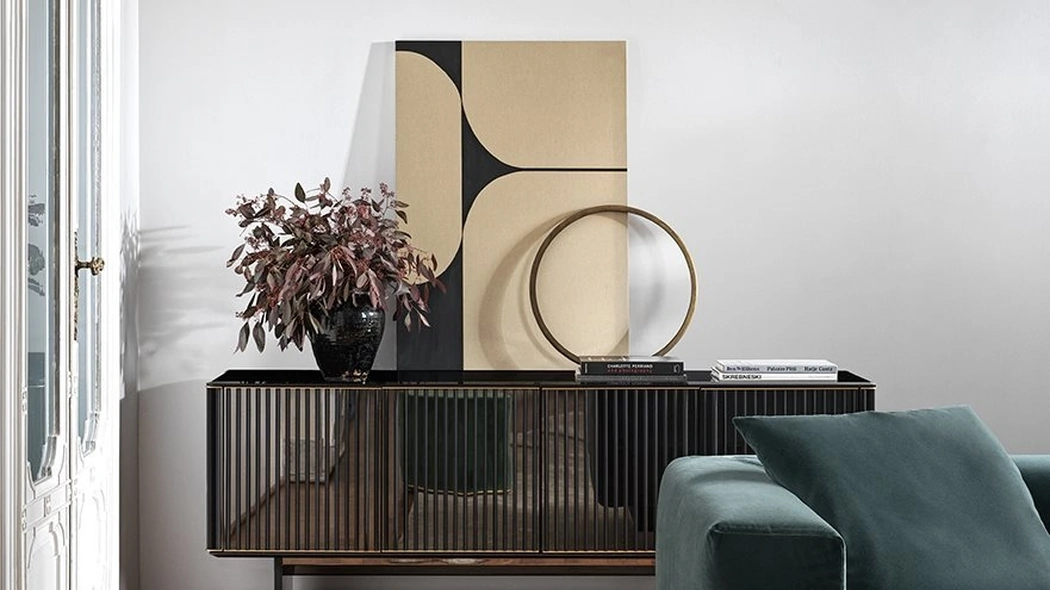 Madia 5th Avenue Crédence in legno rivestita in acciaio di Gallotti&Radice