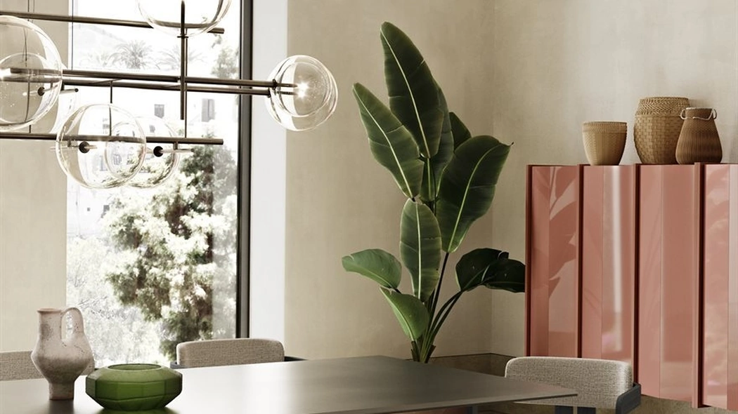 Madia verticale sospesa Diedro in legno laccato lucido di Gallotti&Radice