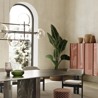 Madia verticale sospesa Diedro in legno laccato lucido di Gallotti&Radice