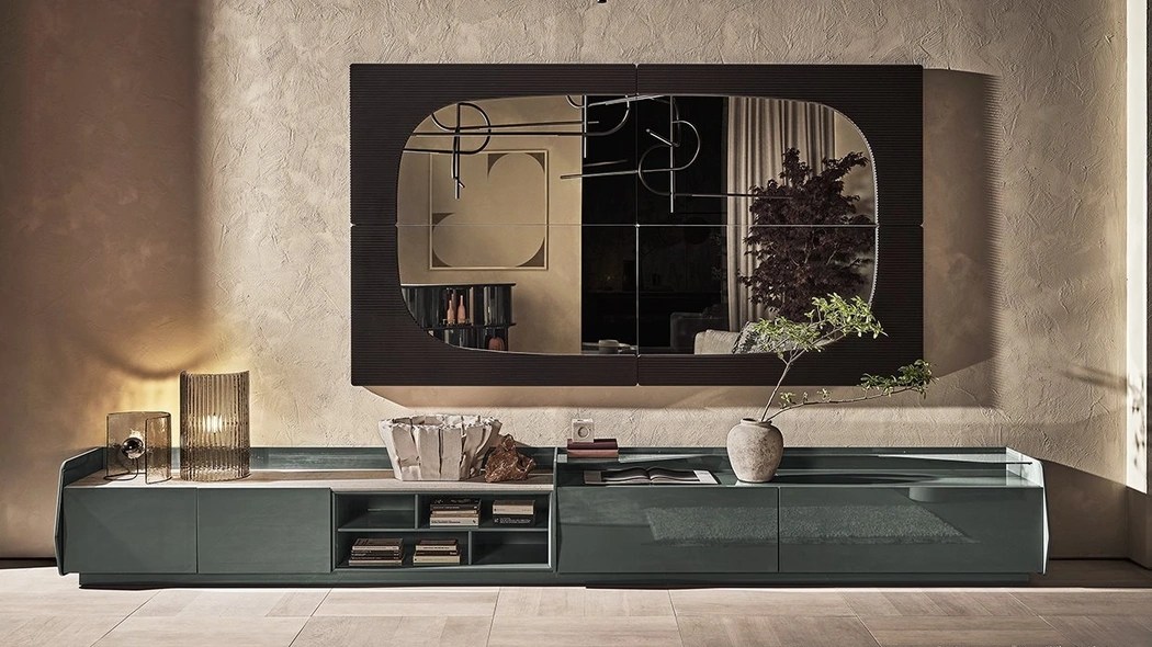Madia Gastone Low in legno laccato lucido di Gallotti&Radice
