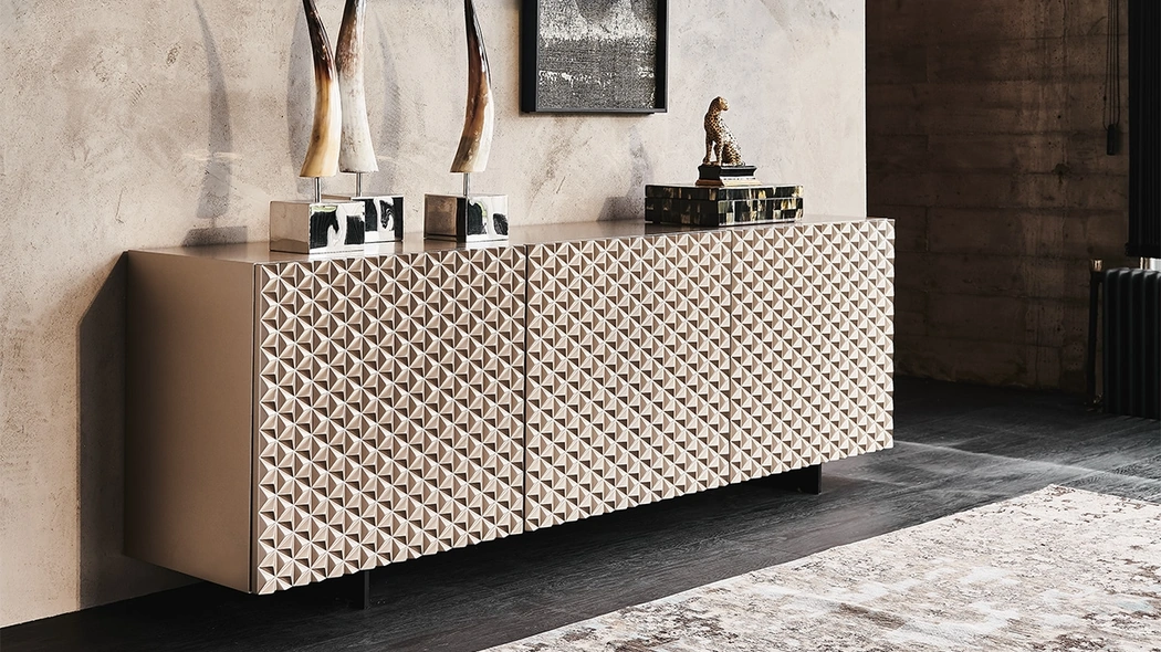 Madia Royalton in legno con ante in poliuretano laccato Cattelan Italia
