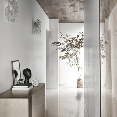 Mobile ingresso Dolm Console in legno rivestita in cristallo di Gallotti&Radice