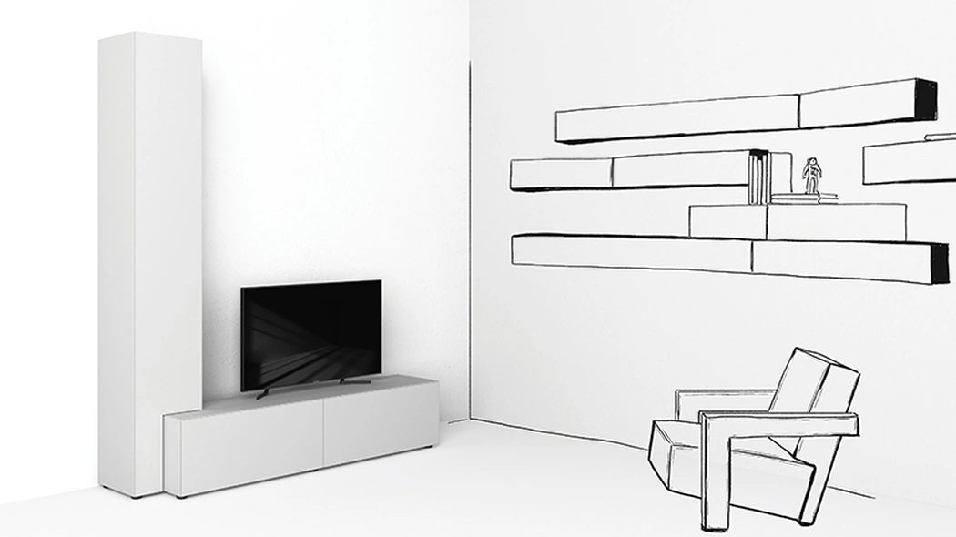 Mobile Porta Tv Regolo di Minotti Italia