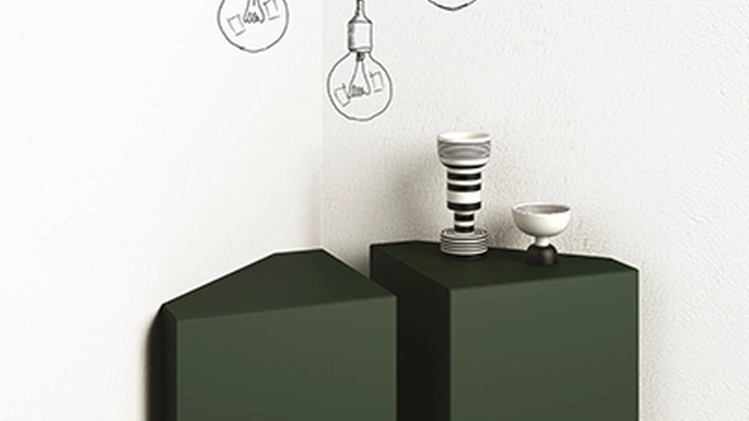 Mobile sospeso Ang laccato Verde di Minotti Italia