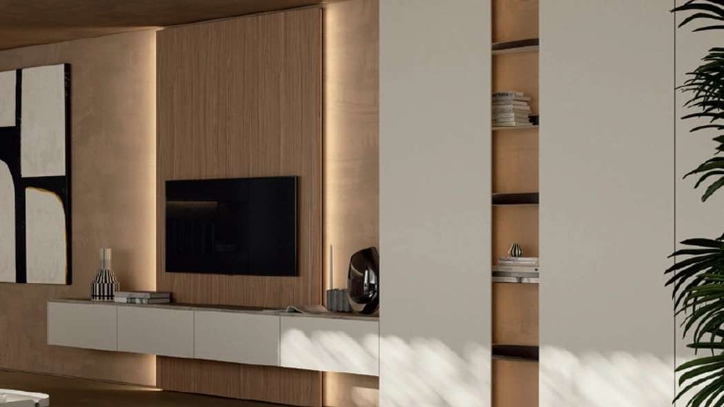 Parete Attrezzata DA45 Grigio Seta di Dall'Agnese