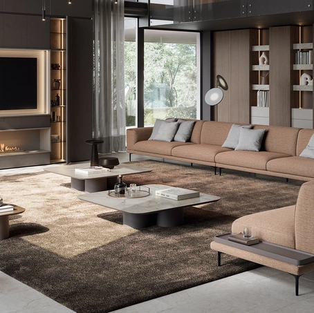 Parete Attrezzata Slim con Camino di Dall'Agnese