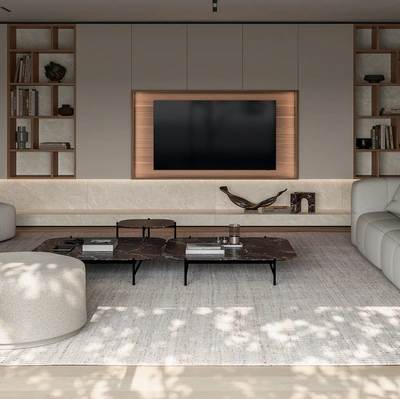 Parete Attrezzata Speed in Laccato e Gres di Dall'Agnese