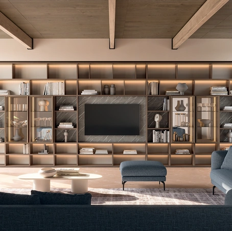 Parete Attrezzata Speed Rovere Terra di Dall'Agnese