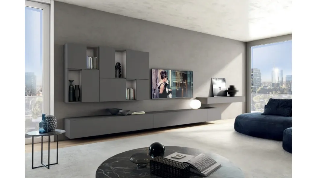 Libreria moderna a muro Z613 di Zalf
