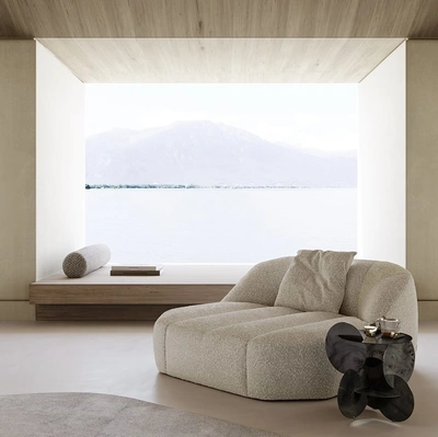 Poltrona in tessuto imbottito Cloud Chaise Longue di Gallotti&Radice