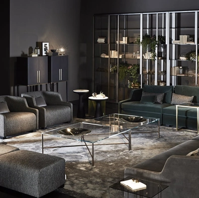 Poltrona First in tessuto imbottito di Gallotti&Radice