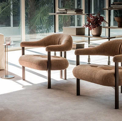 Poltrona in tessuto Greta Lounge di Cattelan Italia