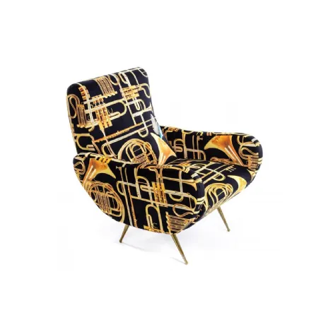 Poltrona di design stile anni '50 Trombe di Seletti