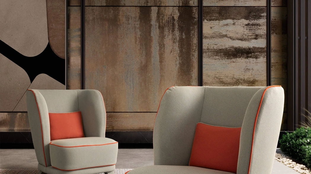 Poltrona in tessuto Criss Cross di Valentini