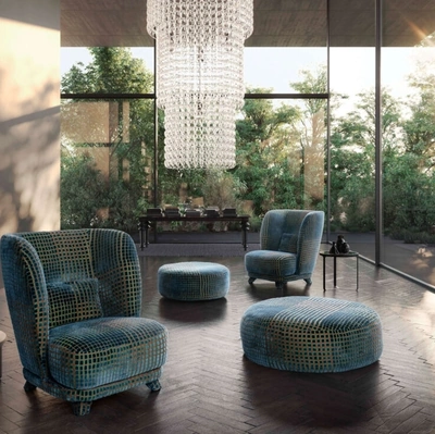 Poltrona in tessuto Criss Cross di Valentini