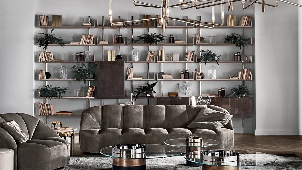 Salotto in velluto imbottito Cloud di Gallotti&Radice