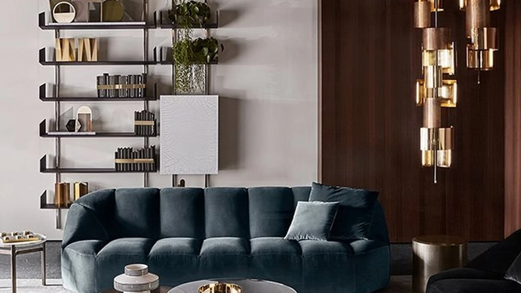 Salotto in velluto imbottito Cloud di Gallotti&Radice