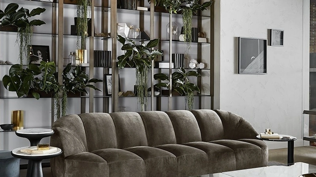 Salotto in velluto imbottito Cloud di Gallotti&Radice