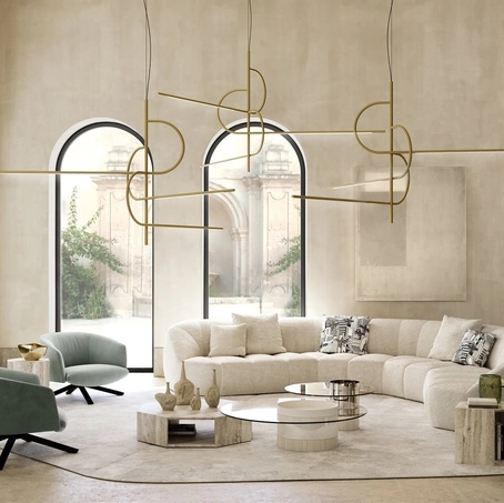 Divano modulare in tessuto imbottito Cloud Infinity di Gallotti&Radice