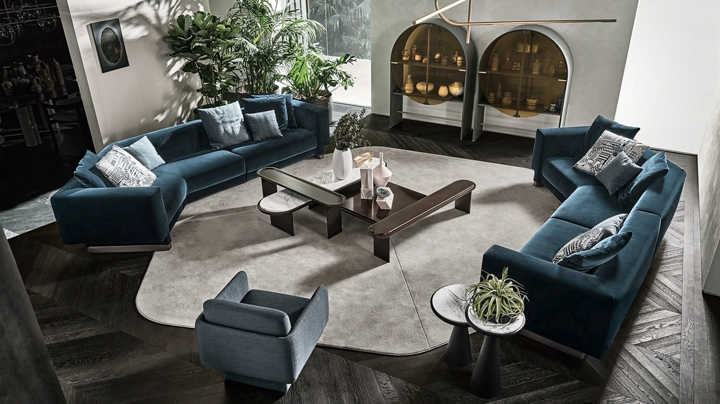 Divano modulare in tessuto Elissa Sectional di Gallotti&Radice