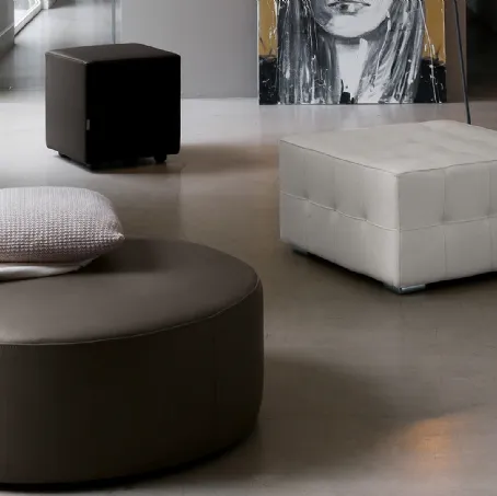 Pouf Tondo Dry Cubo di Dall'Agnese