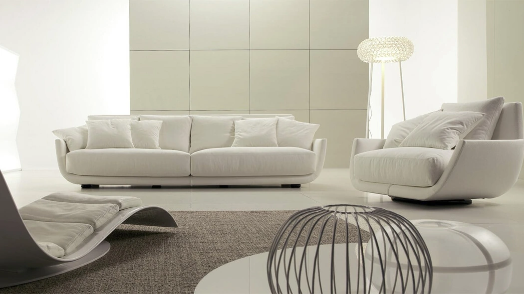 Divano lineare in tessuto Tuliss di Desirèe