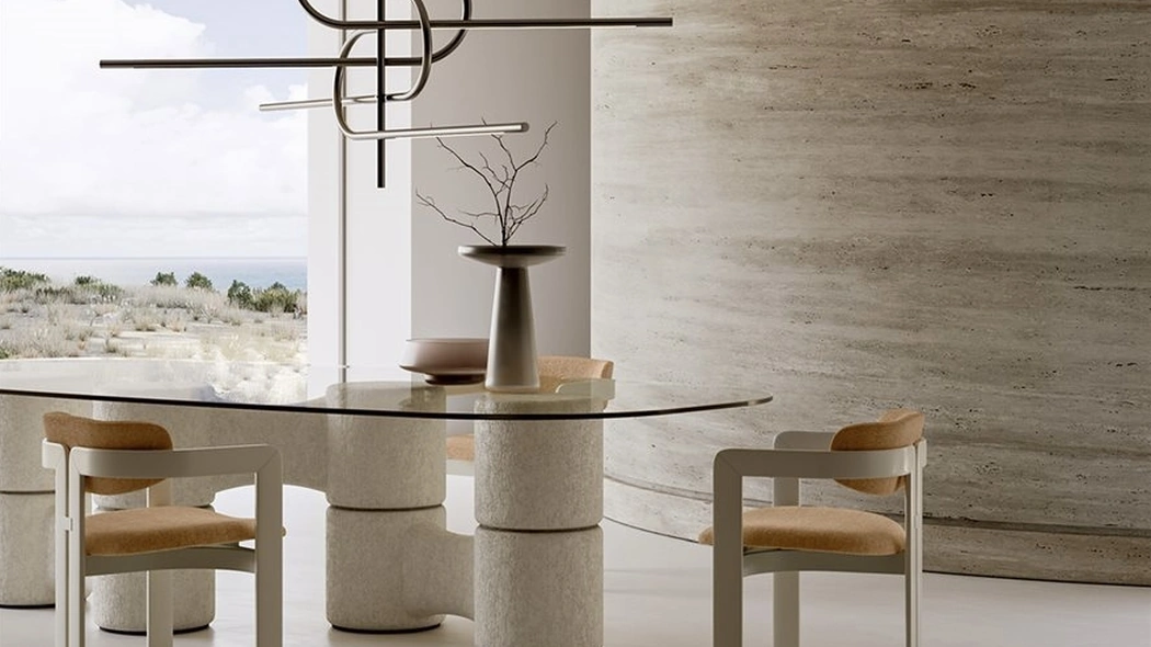 Sedia 0414 in tessuto e legno massello di Gallotti&Radice