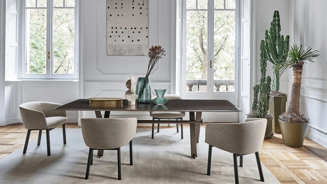 Sedia Livrette in tessuto imbottito di Gallotti&Radice