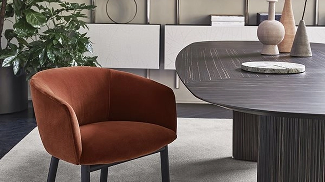 Sedia Livrette in tessuto imbottito di Gallotti&Radice