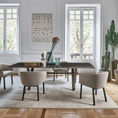 Sedia Livrette in tessuto imbottito di Gallotti&Radice