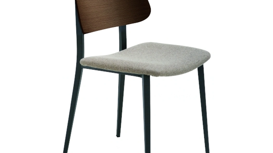 Sedia Joe S M TS LG in legno con seduta imbottita di Midj