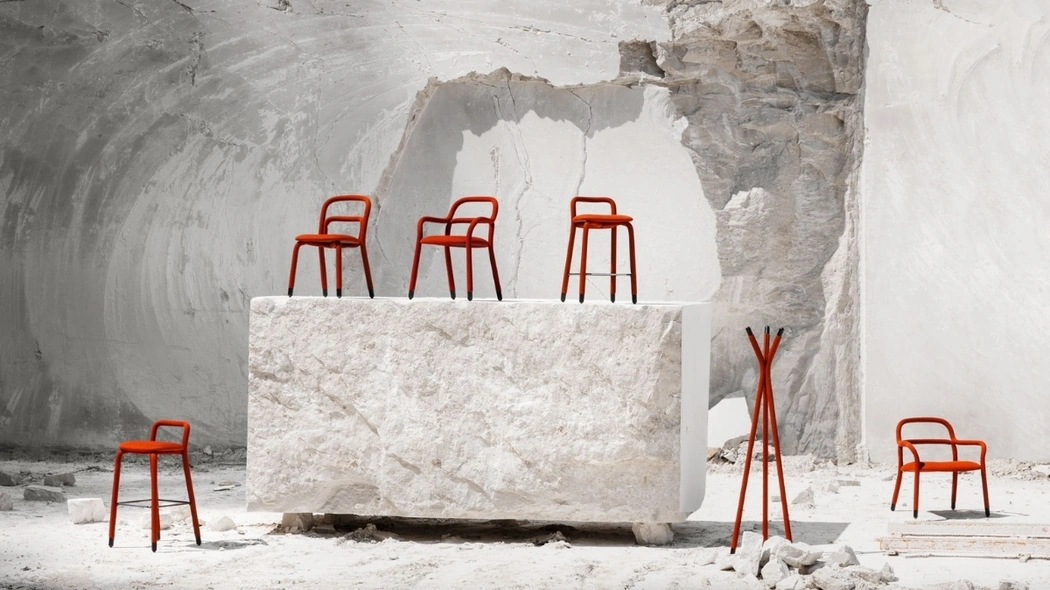 Sgabello imbottito Pippi di Midj