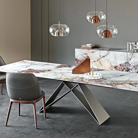 Tavolo allungabile in cristallo stampato Premier Crystalart Drive di Cattelan Italia