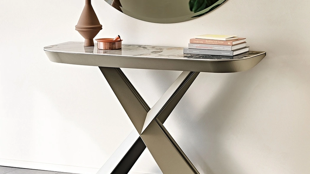Consolle allungabile con piano in ceramica Terminal Keramik Drive di Cattelan Italia