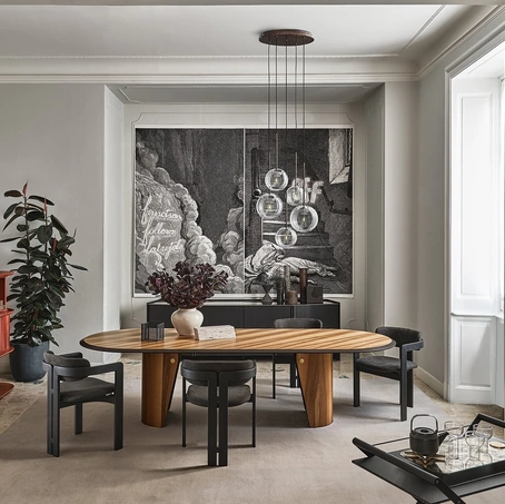 Tavolo Manto Oval in Noce di Gallotti&Radice
