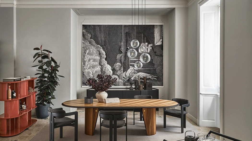 Tavolo Manto Oval in Noce di Gallotti&Radice