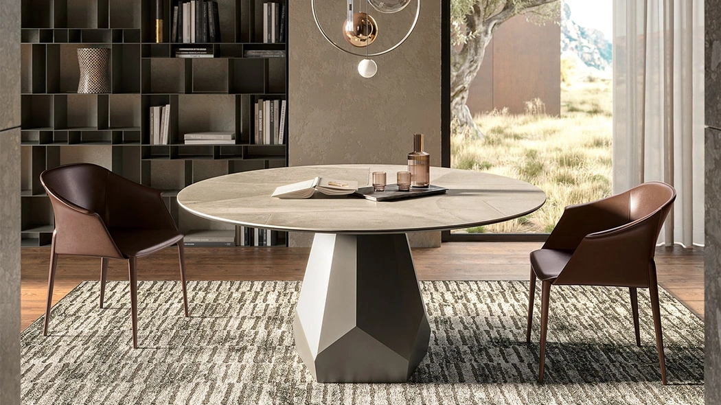 Tavolo rotondo Zermatt Keramik di Cattelan Italia