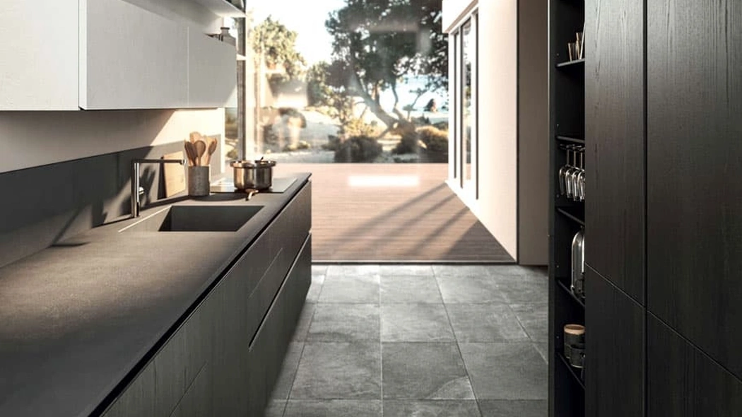 Cucina Moderna Area 22 Time in olmo nero di Dibiesse
