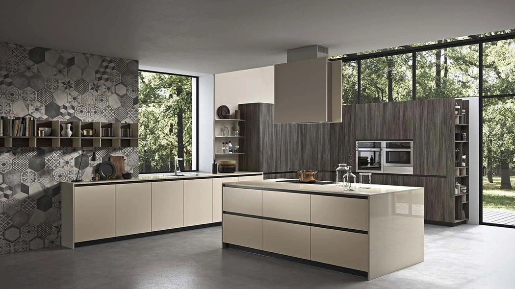 Cucina Moderna Emporio Job con isola di Dibiesse