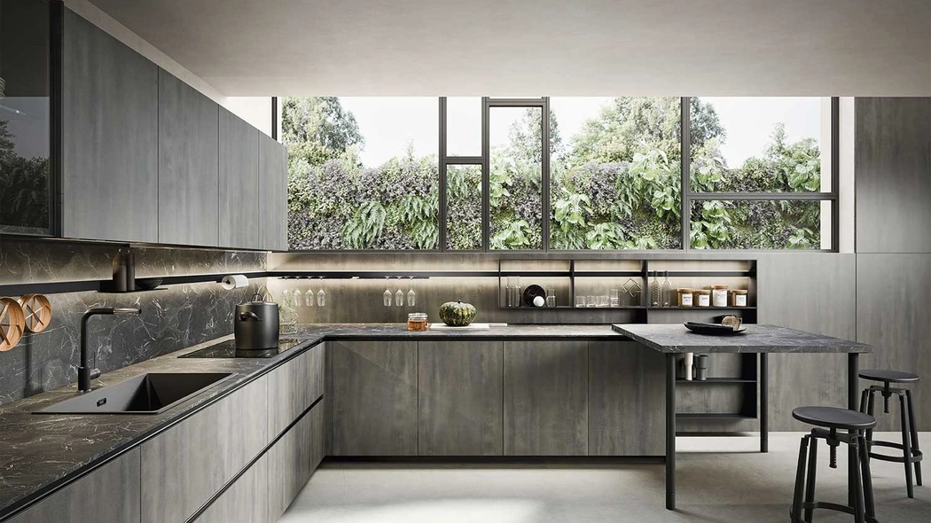Cucina Moderna Emporio Lab con penisola di Dibiesse