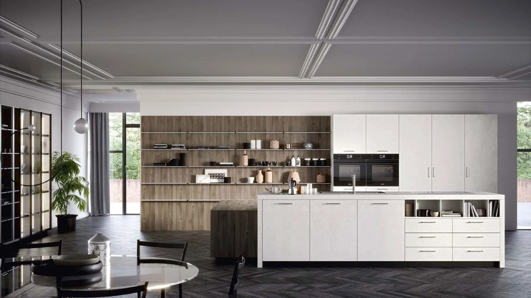 Cucina Moderna Emporio Maniglia con isola di Dibiesse